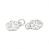 Rack Plating Brass Micro Pave Clear Cubic Zirconia Charms KK-C011-58P-2