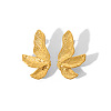 Fashionable 304 Stainless Steel Leaf Stud Earrings for Women SH3836-3-2