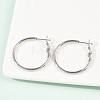 Tarnish Resistant 201 Stainless Steel Hoop Earrings EJEW-F188-24P-A-4