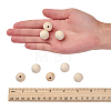 Natural Unfinished Wood Beads WOOD-S651-18mm-LF-3