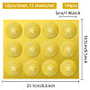 12 Sheets Self Adhesive Gold Foil Embossed Stickers DIY-WH0451-032-2