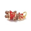 Brass Enamel Pendants KK-H523-04B-G-2