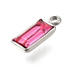 304 Stainless Steel Rhinestone Pendants STAS-Z125-12I-P-2