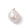 Natural Baroque Pearl Keshi Pearl Pendants PALLOY-JF04824-2