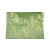 Plum Blossom Embroidery Silk Cloth Envelope Jewelry Storage Bags with Snap Button ABAG-N008-8x10-D01-3