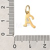 26Pcs Ion Plating(IP) 304 Stainless Steel Enamel Alphabet Charms STAS-F308-02G-4