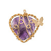 Natural Amethyst Pendants PW-WG3DC5F-01-1