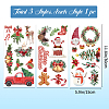 3 Sheets 3 Styles Christmas PVC Waterproof Decorative Stickers DIY-WH0404-017-3