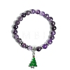 Christmas Theme Natural Amethyst Stretch Bracelets PW-WG9CD6F-11-1