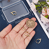 4Pairs Brass Micro Pave Clear Cubic Zirconia Leverback Earring Findings KK-BBC0021-97G-3