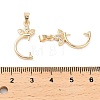 Brass Micro Pave Clear Cubic Zirconia Pendants Bails KK-B133-04G-02-3