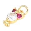 Brass Micro Pave Cubic Zirconia Pendants KK-F938-34G-02-2