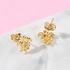 Brass Stud Earrings for Women EJEW-G464-03G-3