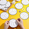 Paper Volleyball Hanging Banner AJEW-WH0752-464-3