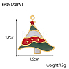 Christmas 304 Stainless Steel with Enamel Pendants SA-OY003-82G-2