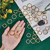 40Pcs 2 Styles Brass Split Key Rings KK-CY0001-05-3