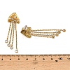 304 Stainless Steel Micro Pave Cubic Zirconia Dangle Stud Earrings for Women SA-CBAABBA-01G-5