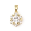 Brass Micro Pave Cubic Zirconia Pendants KK-U041-02G-03-1