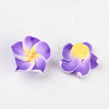 Handmade Polymer Clay 3D Flower Plumeria Beads CLAY-Q192-12mm-M-3