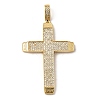 Brass Micro Pave Clear Cubic Zirconia Big Pendants KK-H267-051G-1