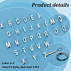 Tibetan Style Alloy Alphabet Slide Charms TIBEP-PH0004-49AS-4