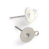 304 Stainless Steel Stud Earring Settings STAS-T003-8mm-1