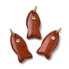 Natural Red Jasper Pendants G-A297-01G-12-1