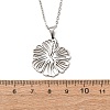 304 Stainless Steel Flower Pendant Cable Chain Necklaces for Men Women NJEW-K308-05A-P-5