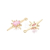 Brass Glass Pendants KK-T049-059G-03-2