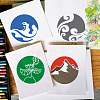 5Pcs 5 Styles Branch Theme PET Hollow Out Drawing Painting Stencils DIY-WH0394-0253-3