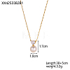 304 Stainless Steel & Shell Pearl Round Beaded Necklaces NJEW-OY002-47G-2