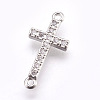 Brass Micro Pave Cubic Zirconia Links LS-ZIRC-E152-43P-RS-1