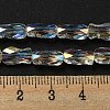 Transparent Electroplate Glass Beads Strands GLAA-G116-01A-AB01-4