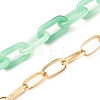 Acrylic & Aluminum Paperclip Chain Necklaces NJEW-JN02953-01-3