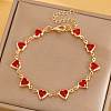 Brass Heart Link Bracelets WH-WGA7DD3-01-1