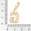 Brass Micro Pave Clear Cubic Zirconia Pendants KK-M289-01G-G-3