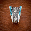 Retro Alloy & Turquoise Finger Rings FS-WG1E1DC-01-2