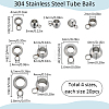 SUNNYCLUE 80Pcs 4 Styles 304 Stainless Steel Tube Bails STAS-SC0007-66-2