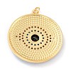 Real 18K Gold Plated Brass Micro Pave Cubic Zirconia Pendants ZIRC-L100-084G-01-3