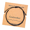Mother's Day Synthetic Non-magnetic Hematite & Wood Beads Morse Code Bracelets WGB6EC0-02-1