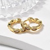 Brass Micro Pave Cubic Zirconia Huggie Hoop Earrings X-EJEW-K083-34G-B-2