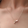 Alloy Letter Heart Pendant Necklaces for Women WGBB55E-22-2