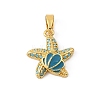 Ocean Brass & Rhinestone Pendants RB-CBA4B36-04G-03-1