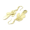 Rack Plating Brass Leaf Dnagle Earrings KK-C029-11G-2