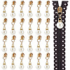 30Pcs Zinc Alloy with Round Resin Replacement Zipper Sliders FIND-CY0002-22G-1