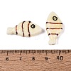 Hand Painted Fish Shaped Porcelain Beads PORC-N013-06I-3
