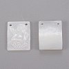 Natural White Shell Mother of Pearl Shell Pendants SHEL-K004-05-2