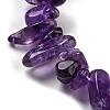Natural Amethyst Chip Beaded Stretch Bracelet X-G-H294-01B-02-2