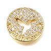 Brass Micro Pave Clear Cubic Zirconia Connector Charms CU-CBAA556-04A-1