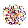 Transparent Large Hole Acrylic European Beads X-TACR-Q005-6mm-M-1